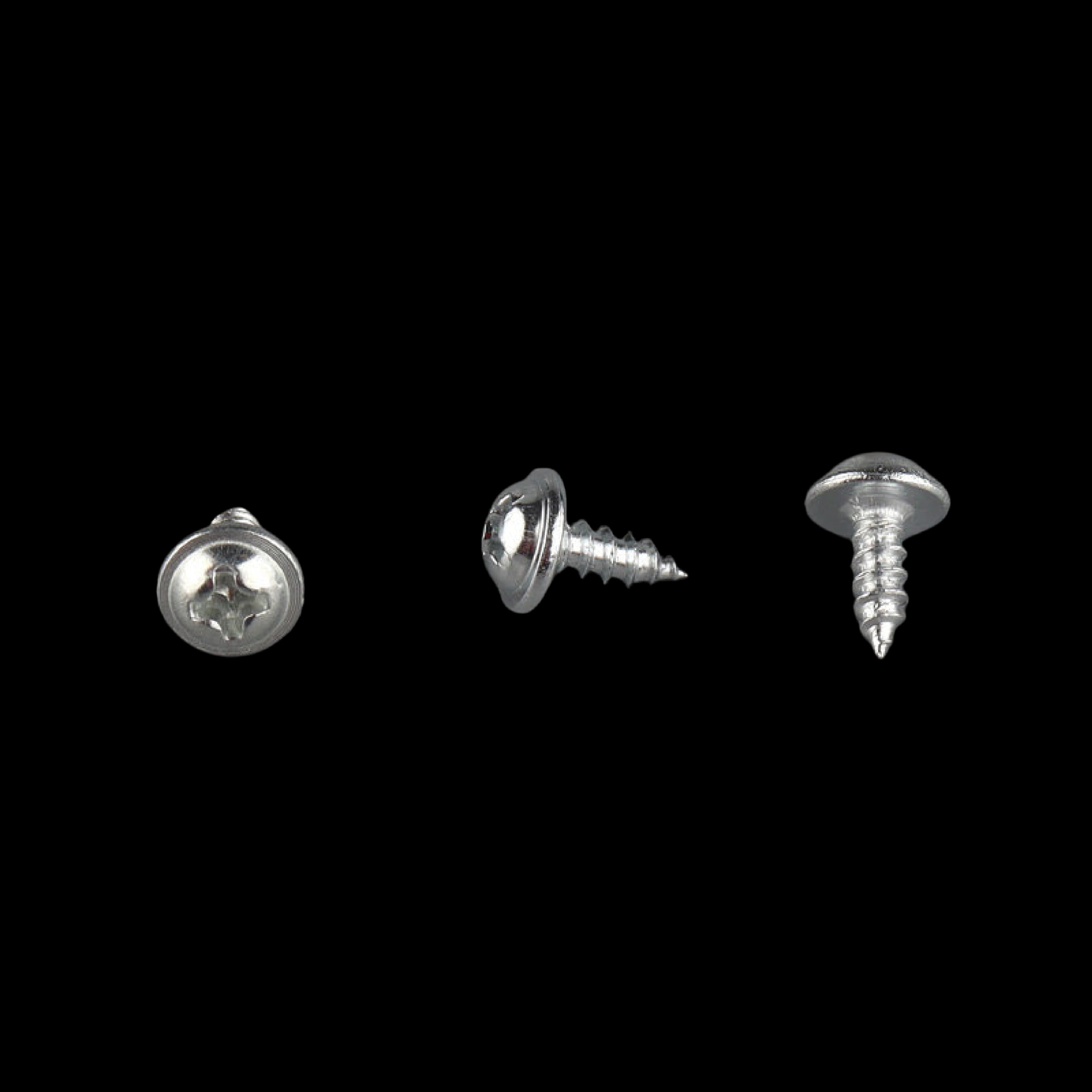 Silver Washer Head Self-Tapping Screw 3x8mm zinc-plated for wood picture frame assembly
