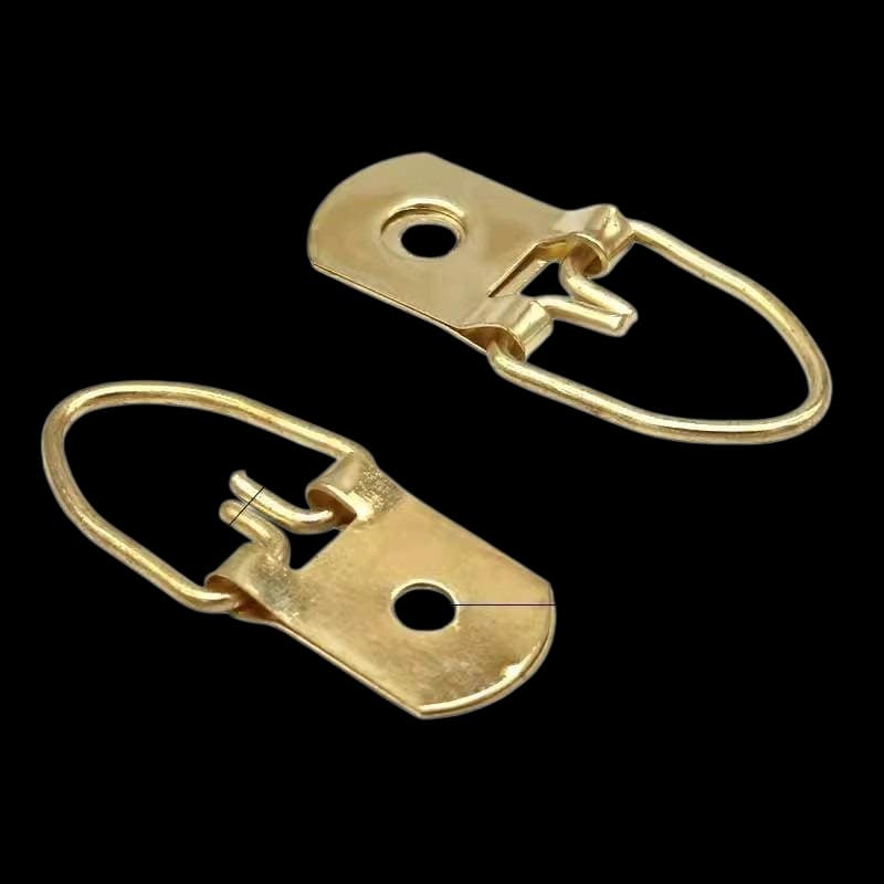 Small Gold D-Ring Picture Frame Hanger K01 – 32mm