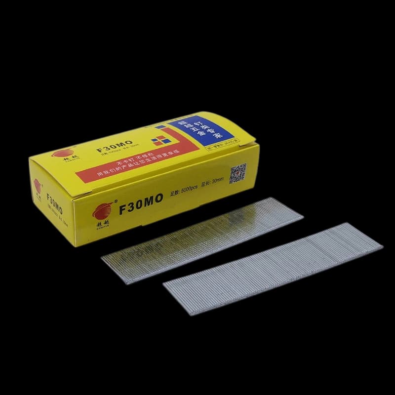 f30 straight nail finish brad 30mm chaoyue 5000pcs box 1.05kg yellow