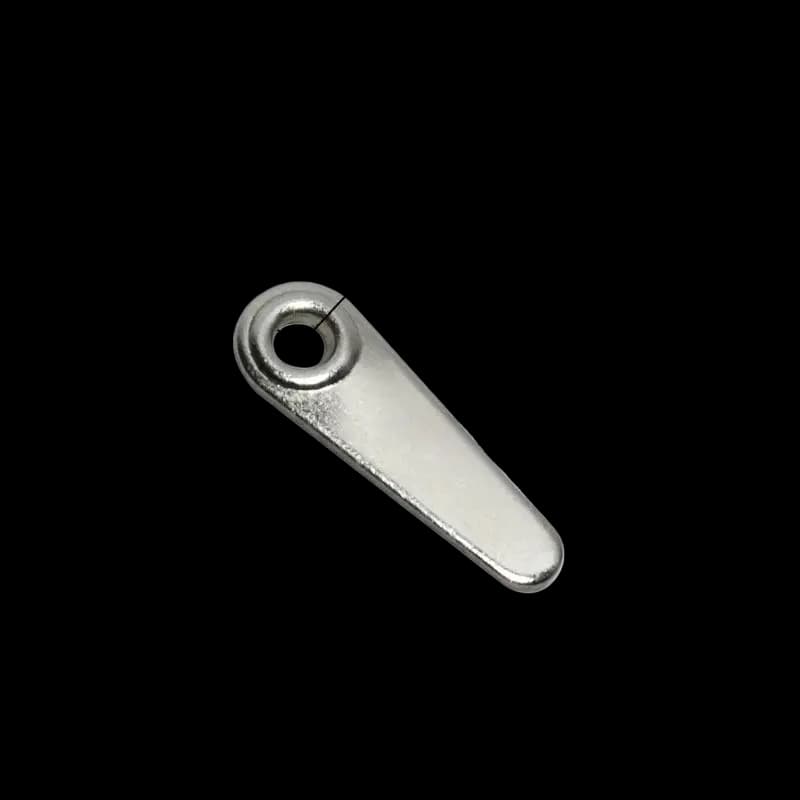 Long Metal Turn Button Clip Silver 21mm 2.8mm hole 0.9mm steel U09