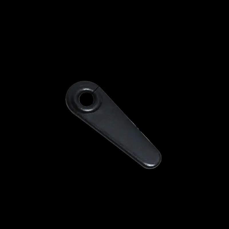 Long Metal Turn Button Clip Black 21mm 2.8mm hole 0.9mm steel U10