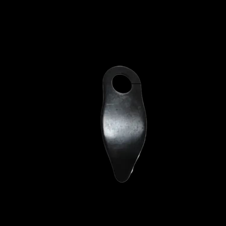 Metal Melon-Seed Arch Turn Button Clip Black 16mm 2.8mm hole 2mm arch U19