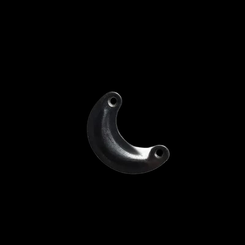 Moon Shape Black Turn Button Clip 34mm crescent 2-hole 0.4mm steel U21