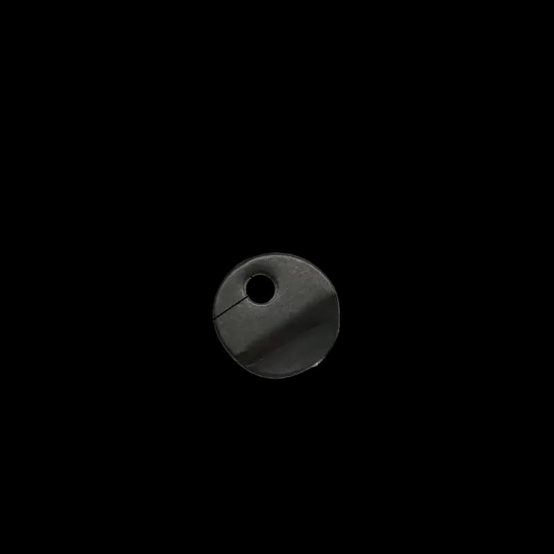 Round Disc Metal Turn Button Clip Black 12mm 3mm hole 0.4mm steel U22
