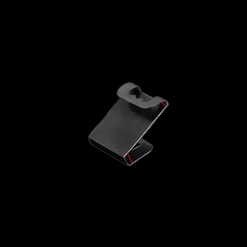 Black S-Hook Turn Button Clip 17mm 3mm slot 0.8mm steel dual-layer U23