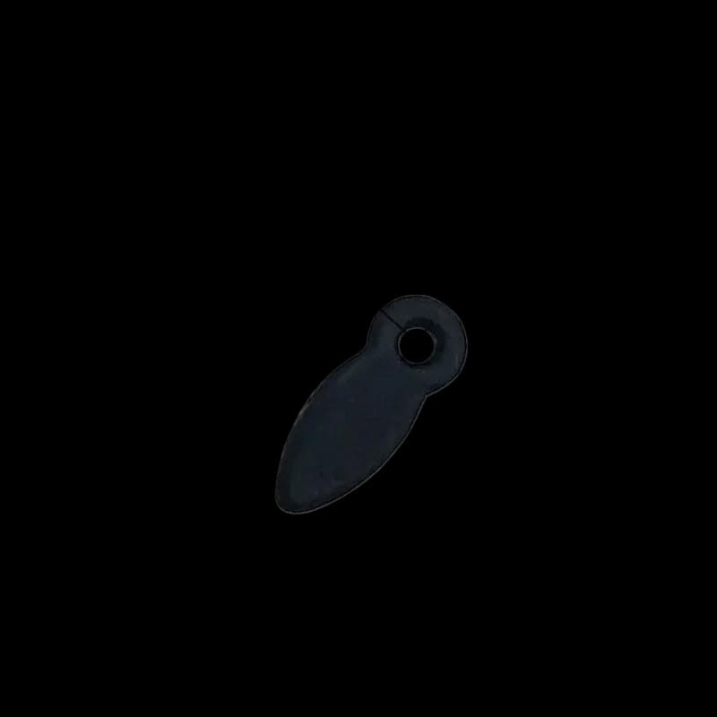 Small Plastic Melon-Seed Turn Button Clip Black 15mm 3mm hole ABS U24