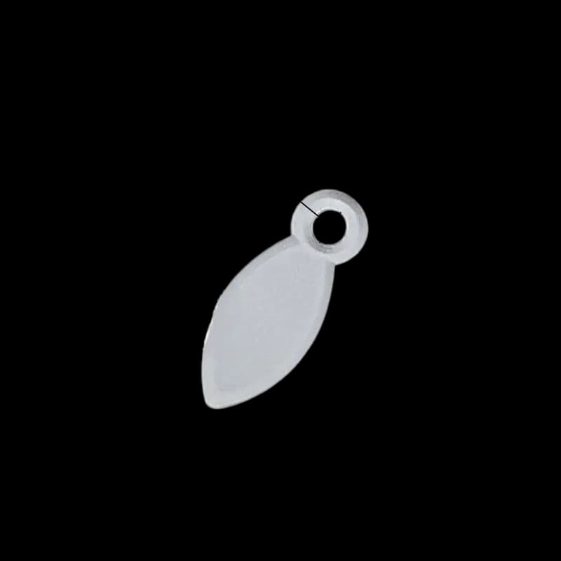 Large Clear Plastic Melon-Seed Turn Button Clip 21mm 3mm hole 1.5mm transparent U29