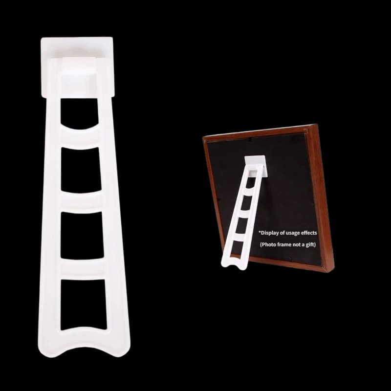White Extra Large Trapezoidal Photo Frame Bracket R08 – 187 mm white ABS ladder for 20–30 cm frames