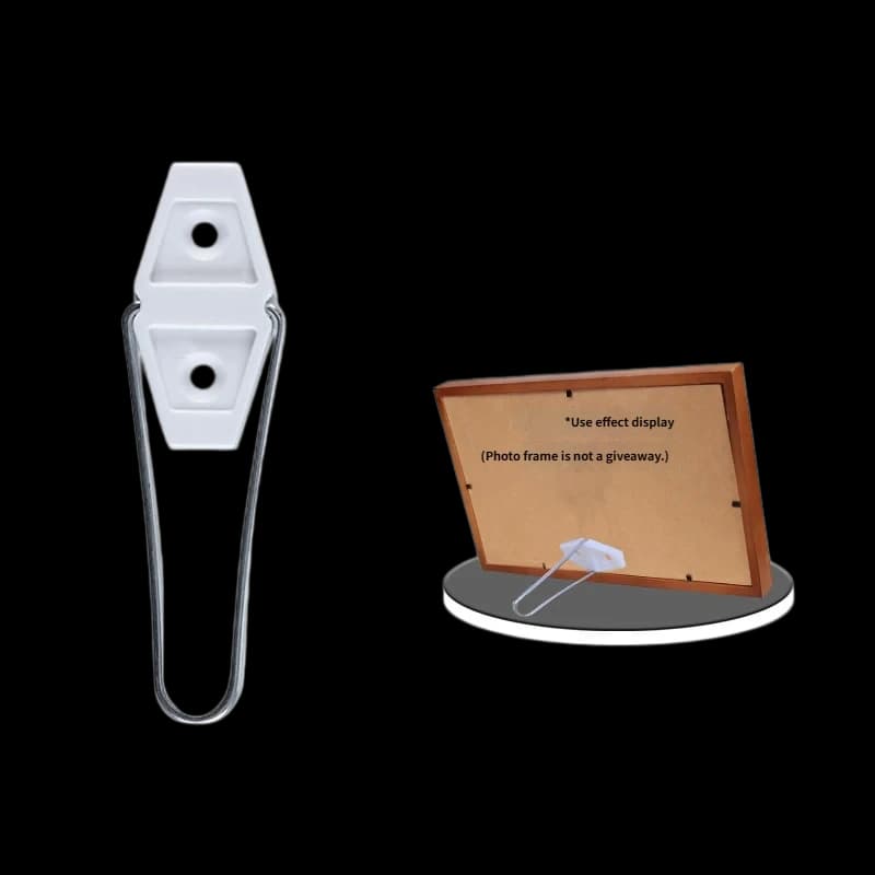 White Small Diamond Picture Frame Stand Bracket R19 – 98 mm white diamond-head ABS+wire for 15–30 cm frames